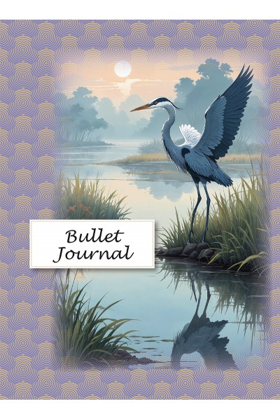 КҮНДЕЛІК. Bullet Journal. Тырна. Күні көрсетілмеген / ЕЖЕДНЕВНИК. Bullet Journal. Журавль, недатированный, А5, 80 листов в точку