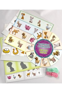 Жители фермы. Изучаем домашних животных. Игры на прищепках
