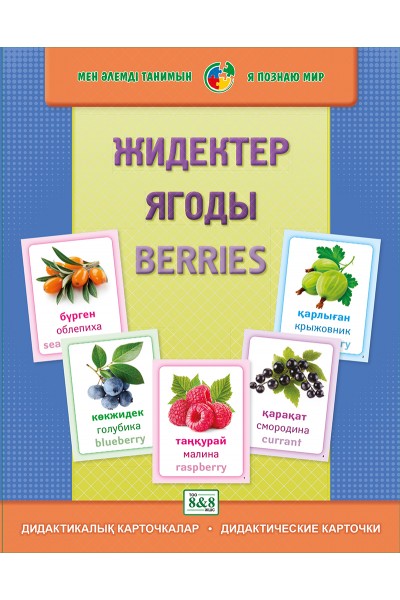 Дидактикалық карточкалар / Дидактические карточки. Жидектер. Ягоды. Berries 