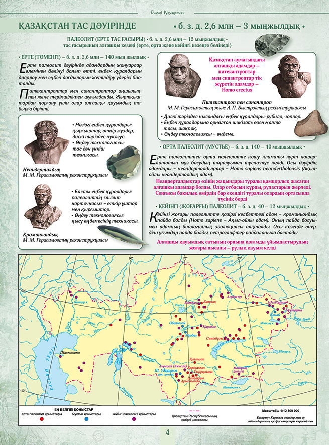 История казахстана с древнейших времен. Атлас истории Казахстана. Атлас по истории Казахстана 5 класс. Карта Казахстана в эпоху каменного века.